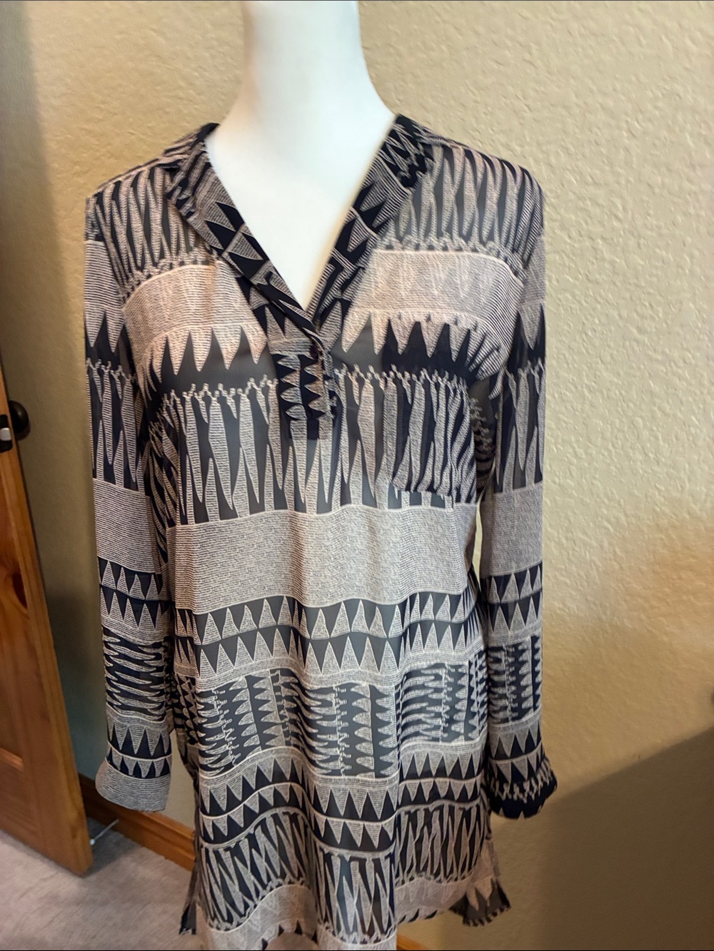 Lumiere sheer short dress/tunic top.  EUC